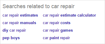 google search car repair related at bottom