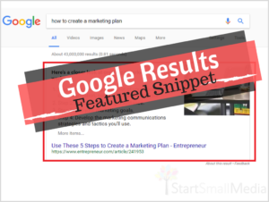 google results featured snippets border