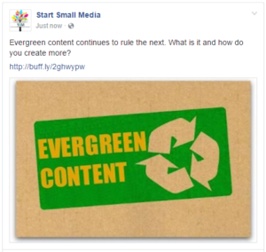 posting to Facebook using Buffer image uploaded