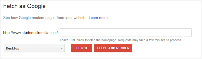 fetch as google - google fetch and render