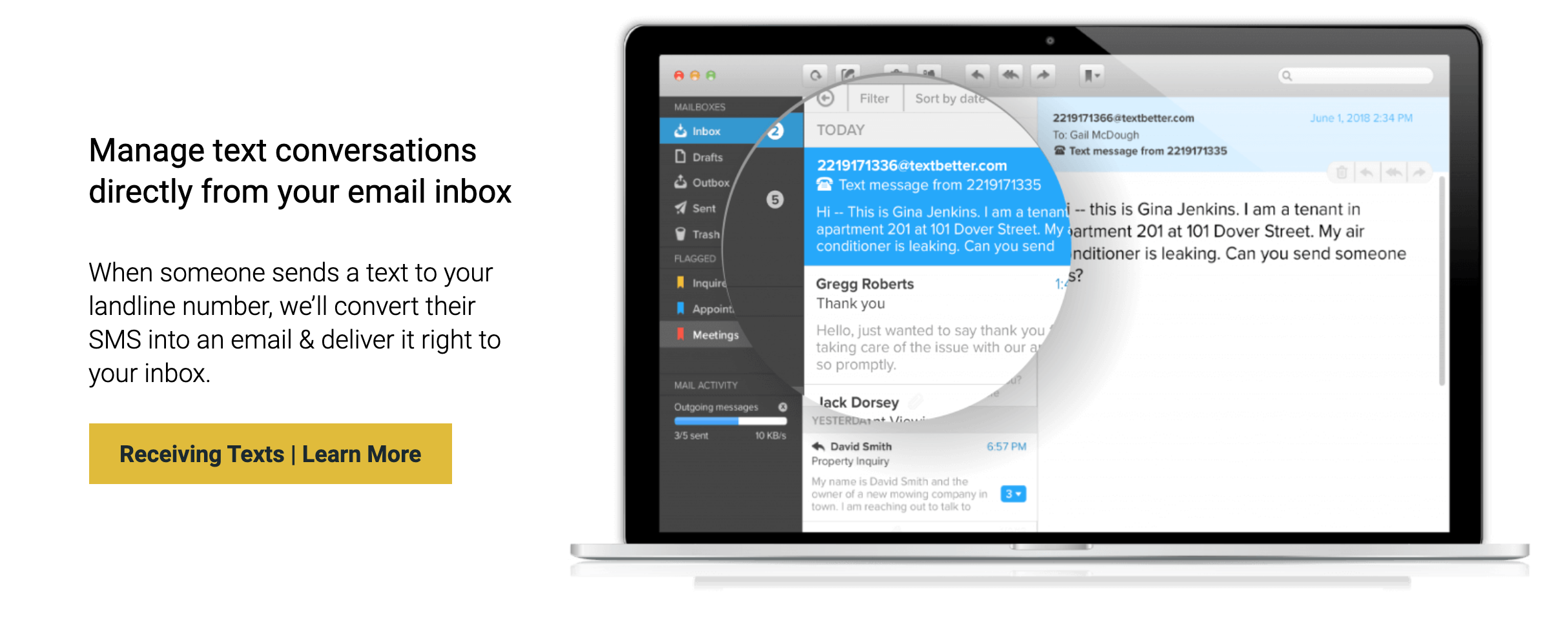 text messaging from email textbetter