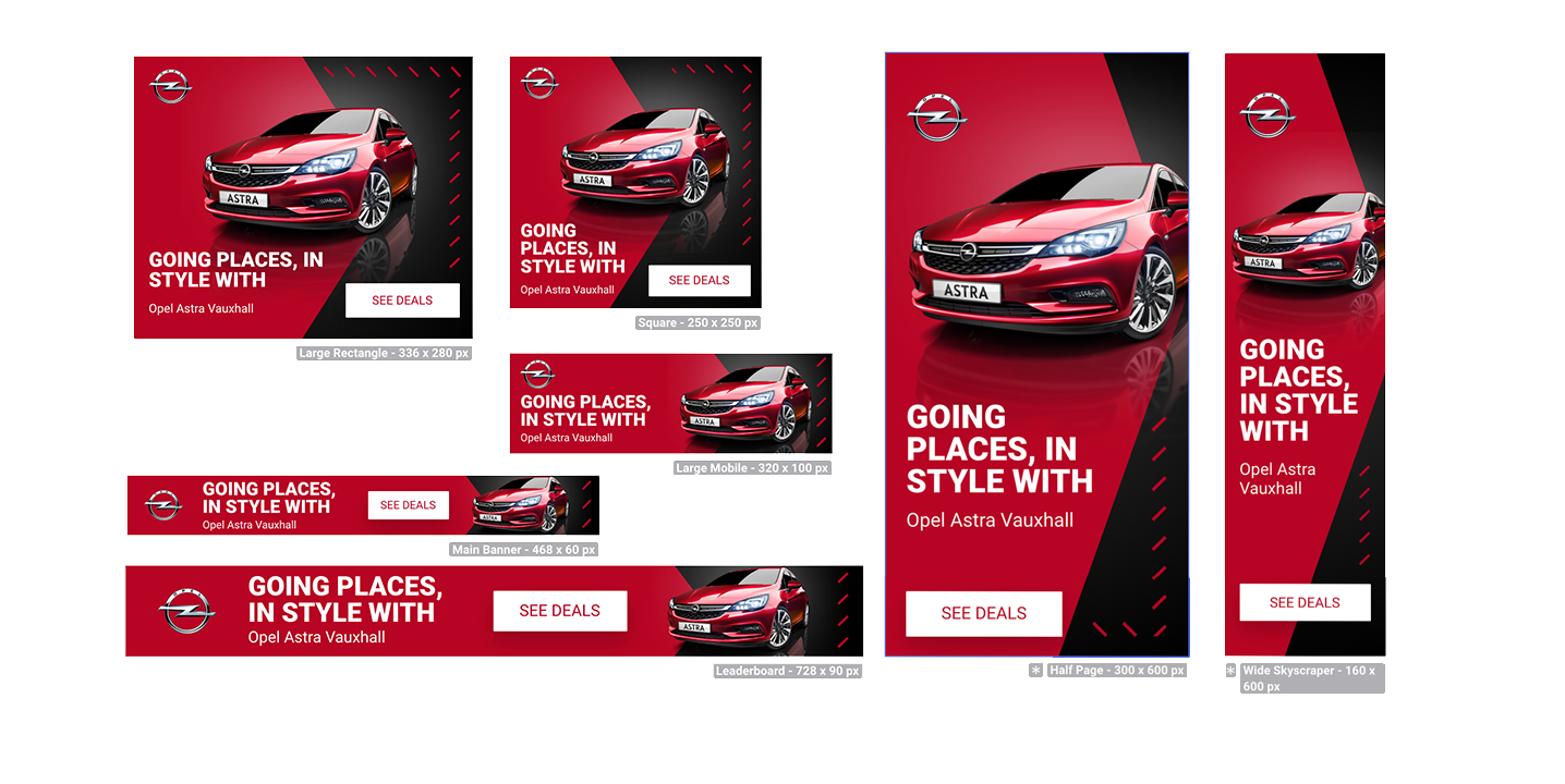digital ad example car red auto