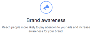 Facebook ads Brand Awareness description