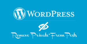 Remove Private from posts in WordPress blog